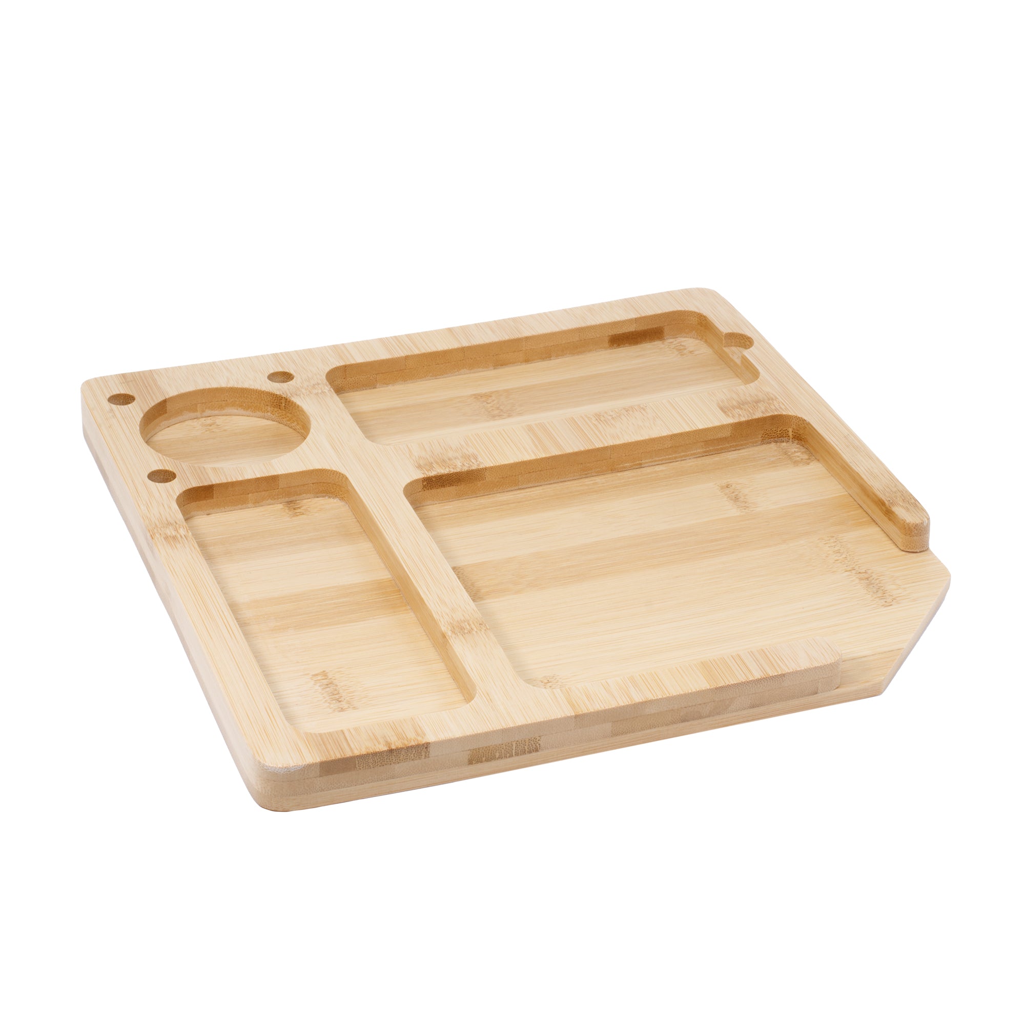 Bambus Tablett geteilt