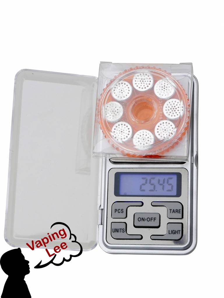 Füll Set Digitalwaage offen mit Magazin für Dosierkapseln