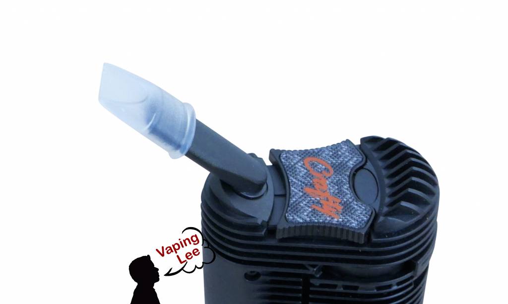 Lippenteil Mighty/Crafty angebracht an Crafty Vaporizer von der Seite