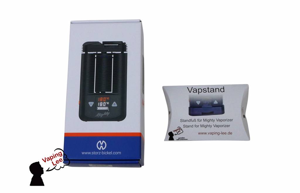 Mighty + Standfuß (Vapstand) Verpackung